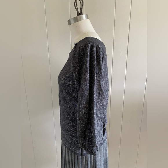 Ballet neck jacquard pattern pullover sweater - Picture 2 of 5